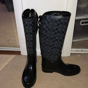 coach rain boots